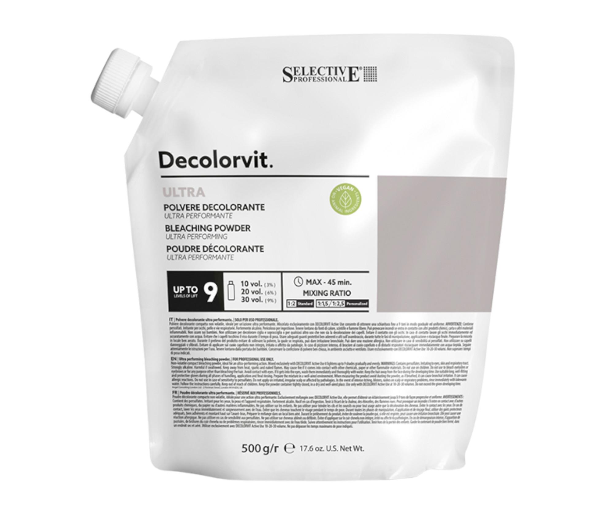 Zesvětlující pudr Selective Professional Decolorvit Ultra 9 - 500 g + dárek zdarma