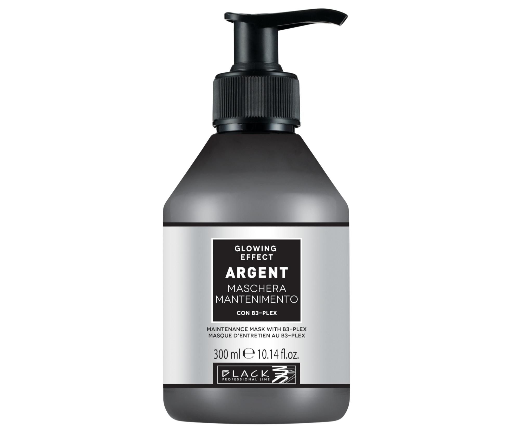 Maska pro oslabené a lámavé vlasy Black Professional Argent Glowing Effect Mask - 300 ml + dárek zdarma