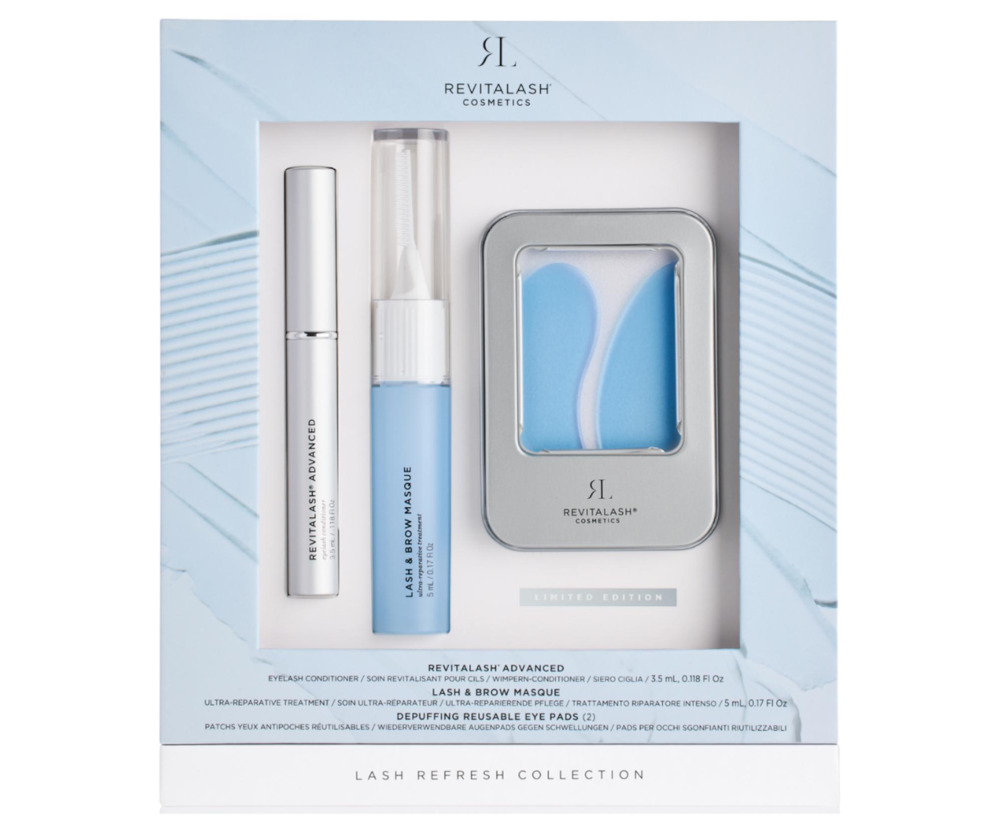 Dárková sada pro péči o řasy RevitaLash Lash Refresh Collection + maska a polštářky pod oči zdarma + dárek zdarma