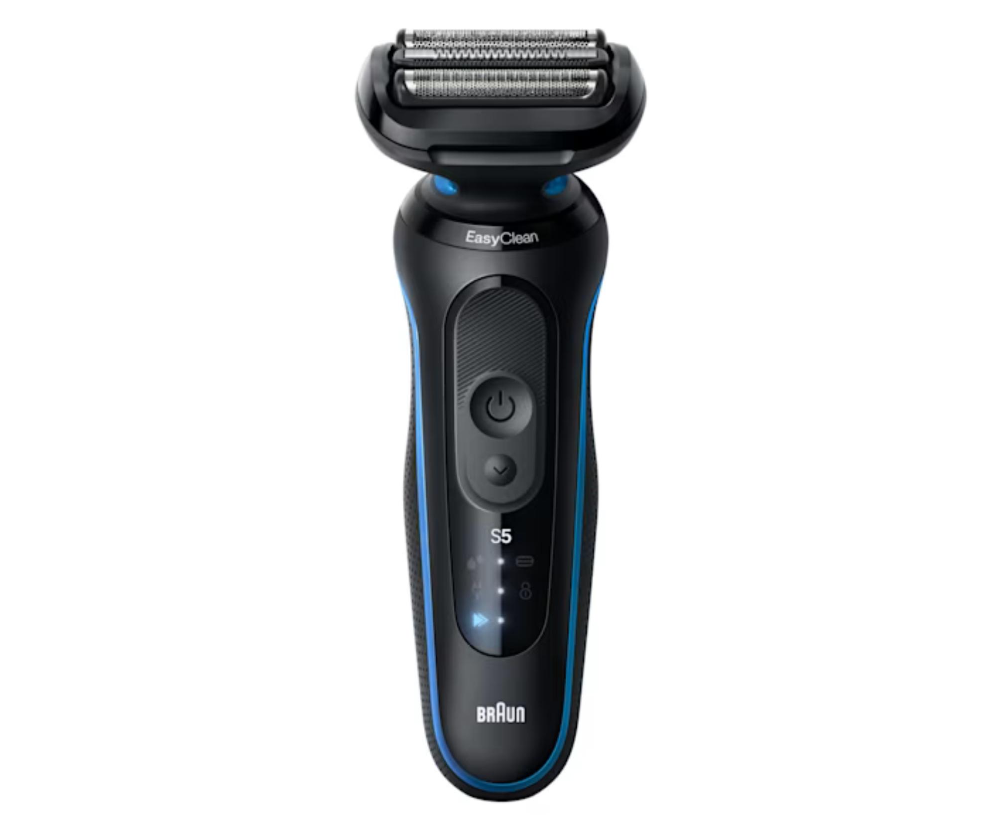 Planžetový holicí strojek Braun Series 5 52-B1000s - černo-modrý + dárek zdarma