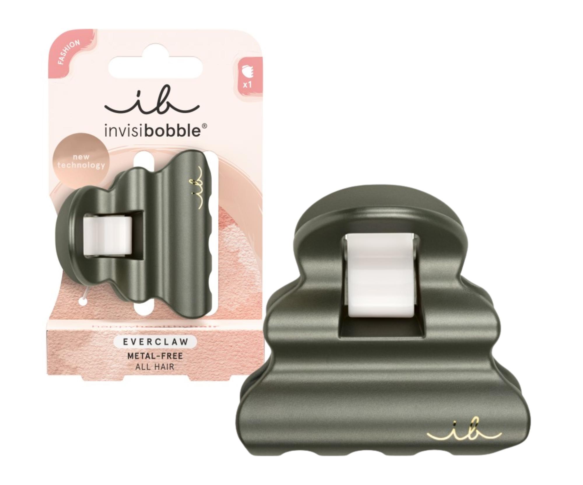 Skřipec do vlasů Invisibobble Everclaw M Piny Plateau - metalický tmavě šedý + dárek zdarma