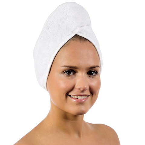 Turban na vlasy Royal Twist Sibel, bílý, 100% bavlna (519014252) + DÁREK ZDARMA