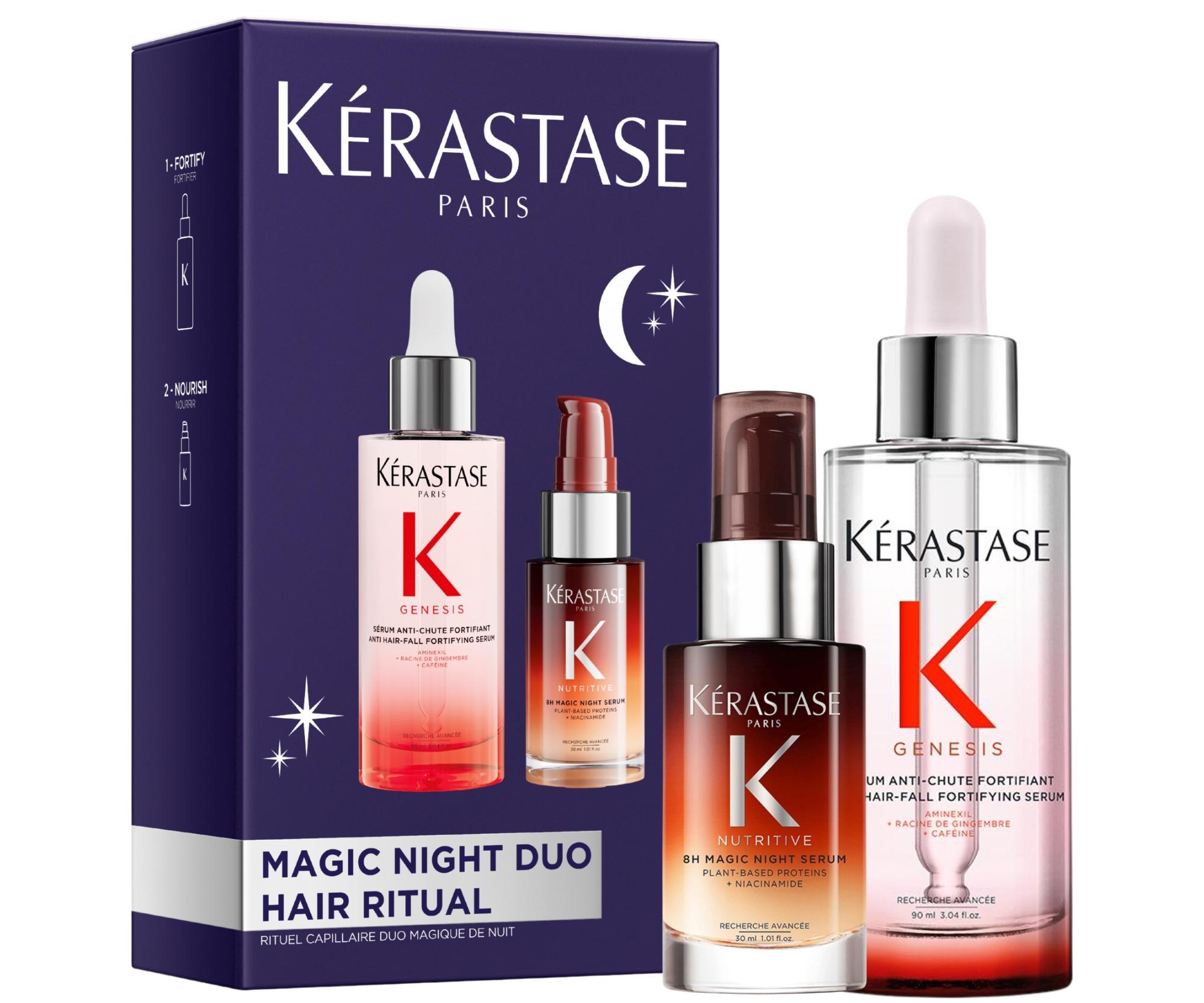 Dárková sada pro posílení a noční výživu vlasů Kérastase Magic Night Duo Hair Ritual + dárek zdarma