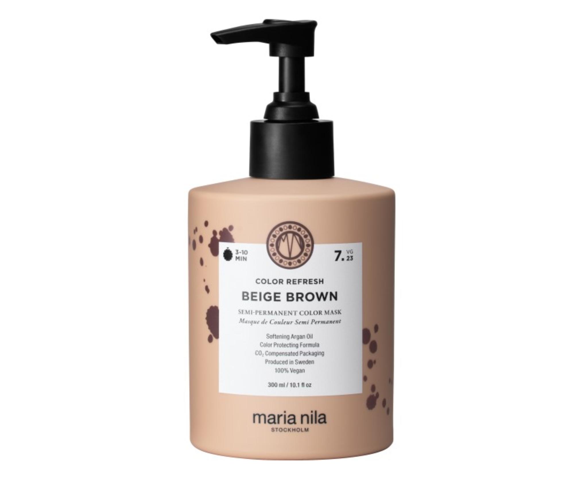 Maska pro oživení barvy vlasů Maria Nila Colour Refresh Beige Brown - béžová hnědá, 300 ml + dárek zdarma