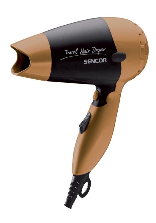 Cestovní fén na vlasy Sencor SHD 6400B - 850 W, hnědo-černý + dárek zdarma