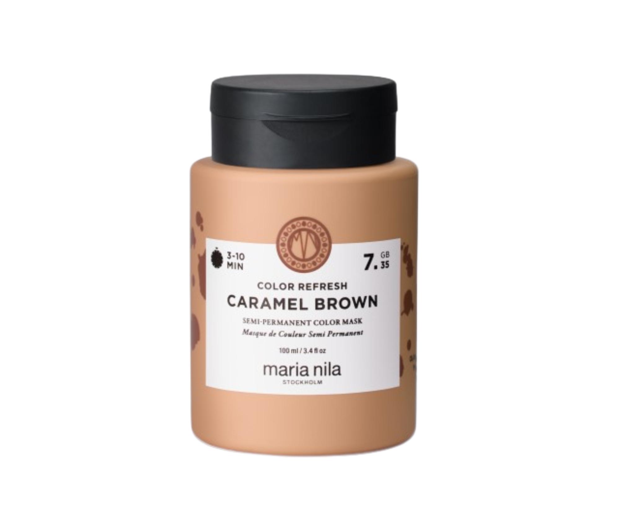 Maska pro oživení barvy vlasů Maria Nila Colour Refresh Caramel Brown - karamelově hnědá, 100 ml + dárek zdarma