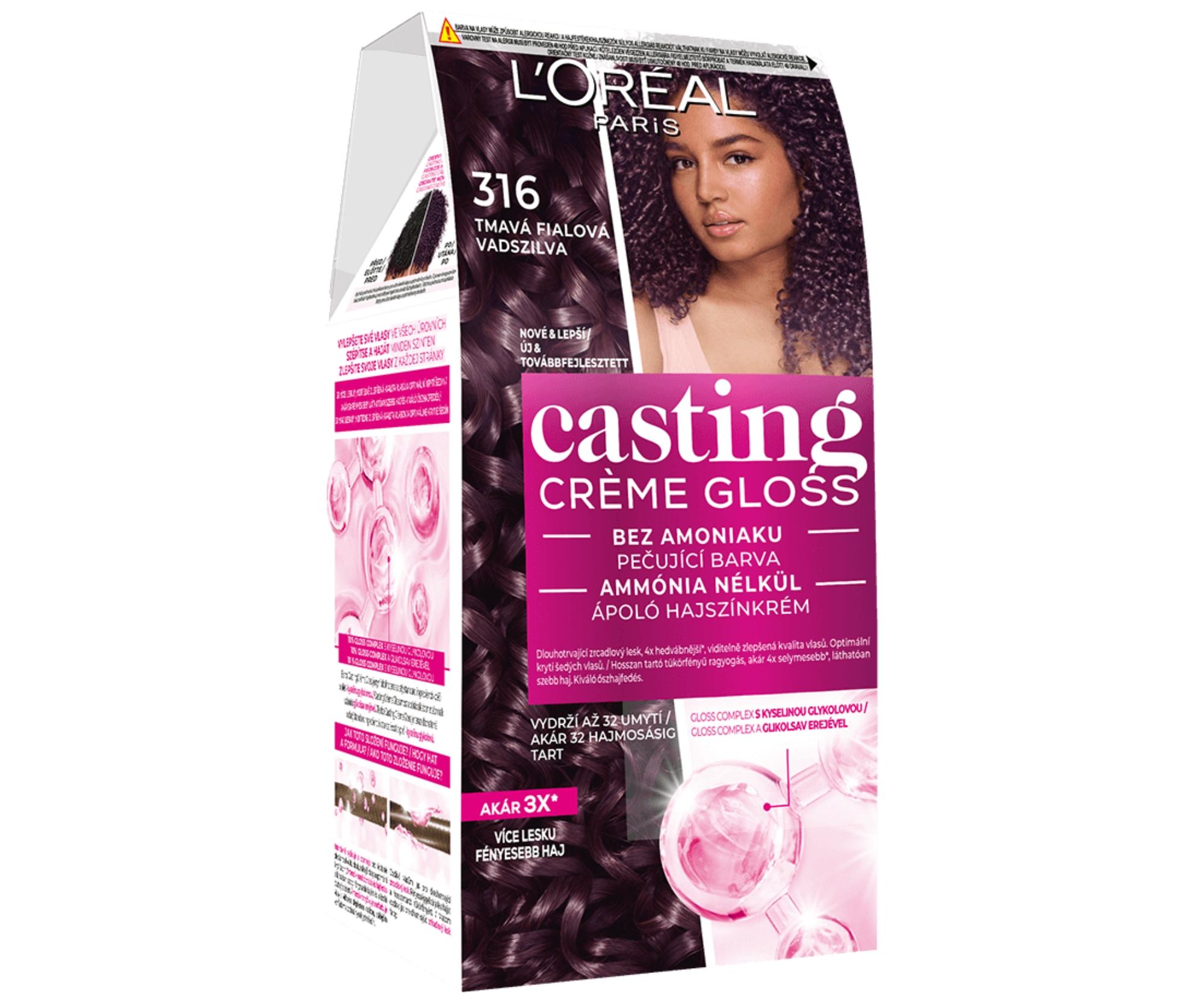 Přeliv bez amoniaku Loréal Casting Créme Gloss - 316 tmavá fialová - L’Oréal Paris + dárek zdarma