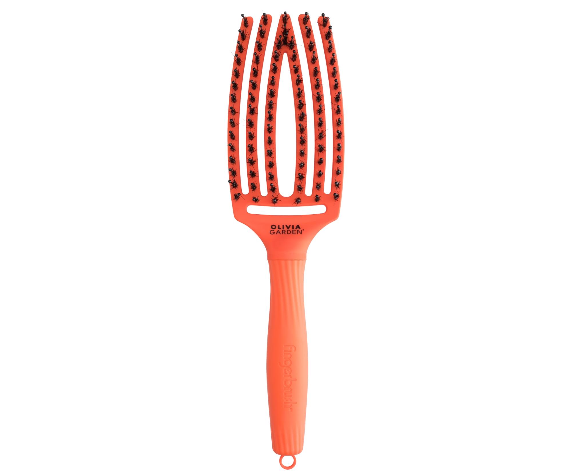Kartáč Olivia Garden Fingerbrush Combo Medium Orange Spritz - zářivě oranžový + dárek zdarma