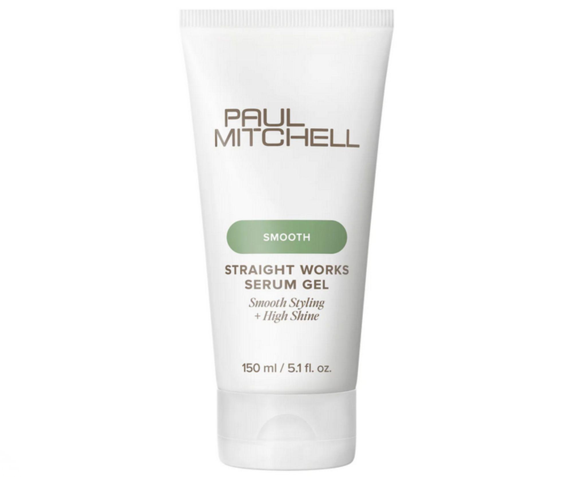 Gelové sérum pro narovnání vlnitých a kudrnatých vlasů Paul Mitchell Smooth Straight Works Serum Gel - 150 ml + dárek zdarma