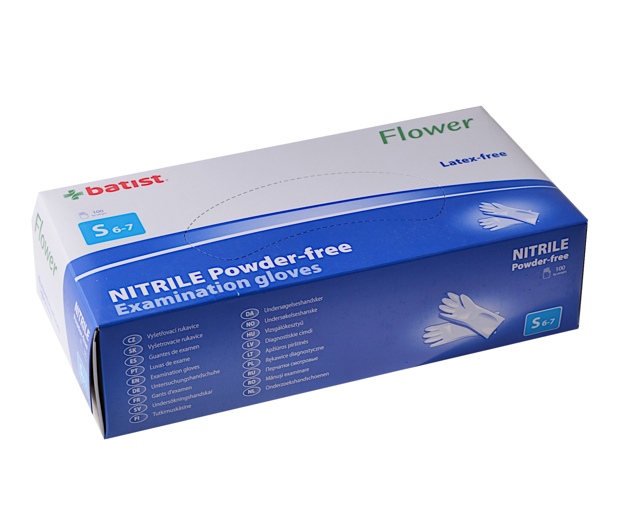 Jednorázové nitrilové rukavice Batist Flower Premium 100 ks - S (1323805896) + DÁREK ZDARMA