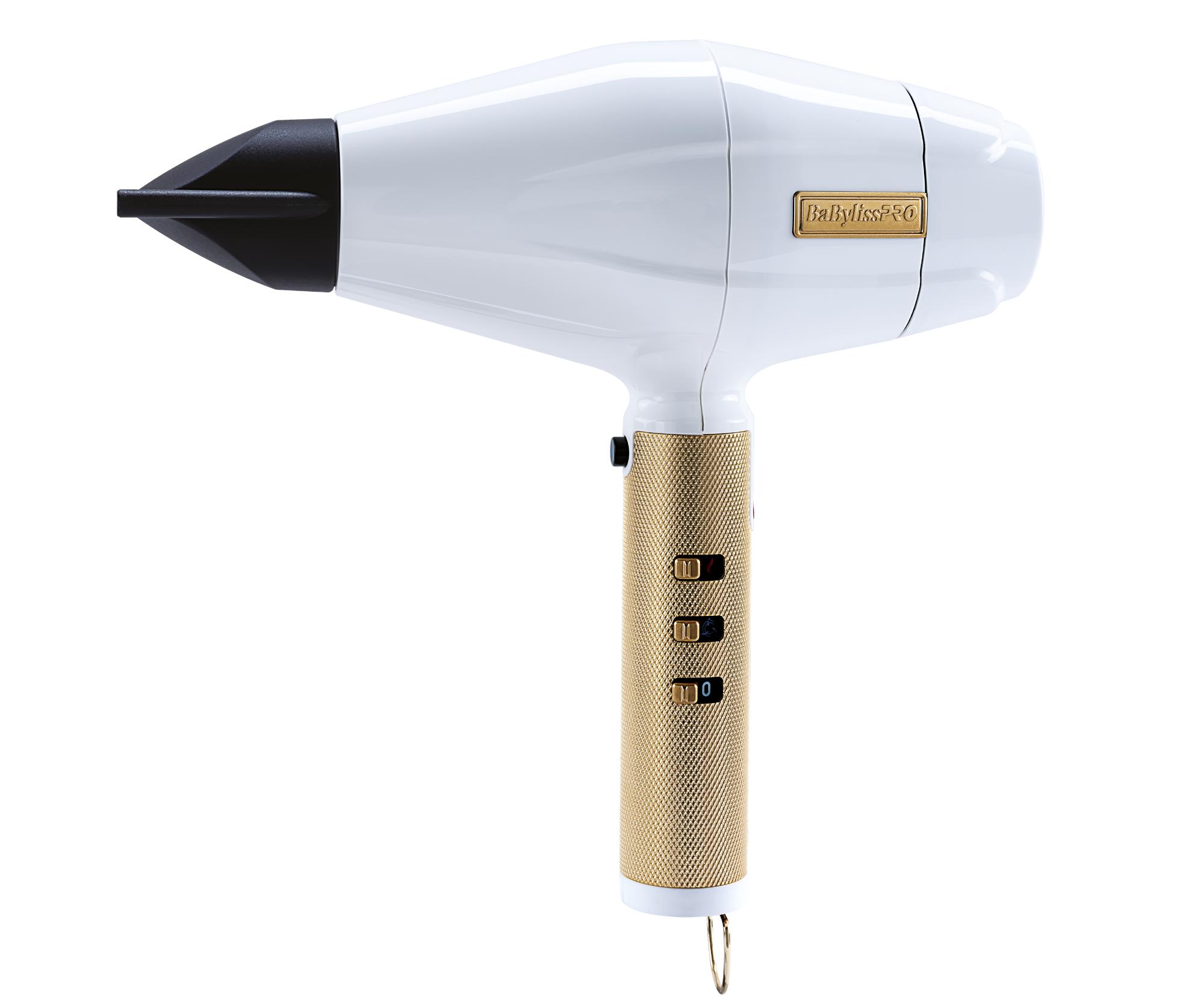 Profesionální fén na vlasy BaByliss Pro WhiteFX FXBDW1E - 2200 W, bílý + dárek zdarma