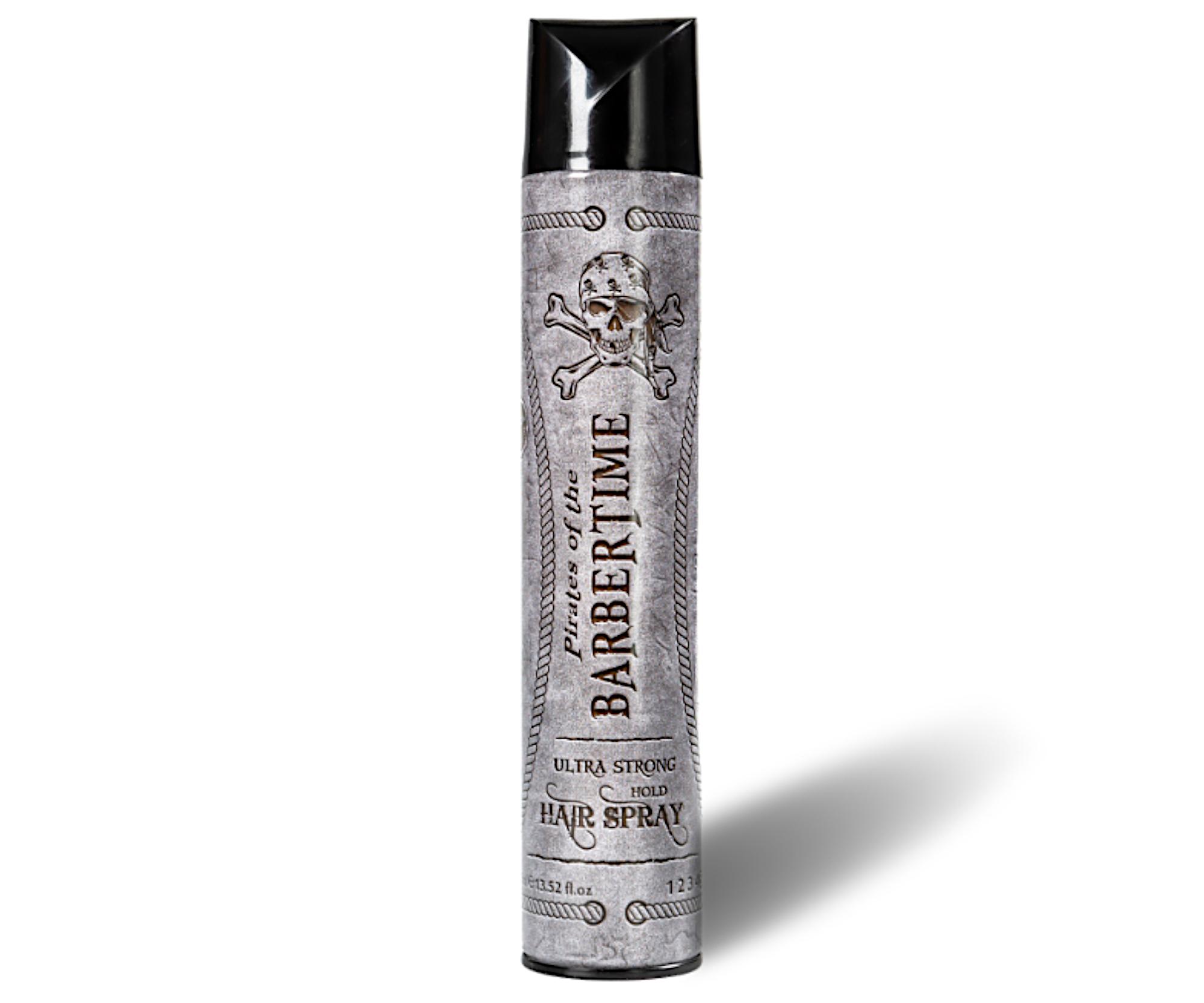 Lak na vlasy s ultra silnou fixací Barbertime Ultra Strong Hold Spray - 400 ml - Pirates of the Barbertime + dárek zdarma