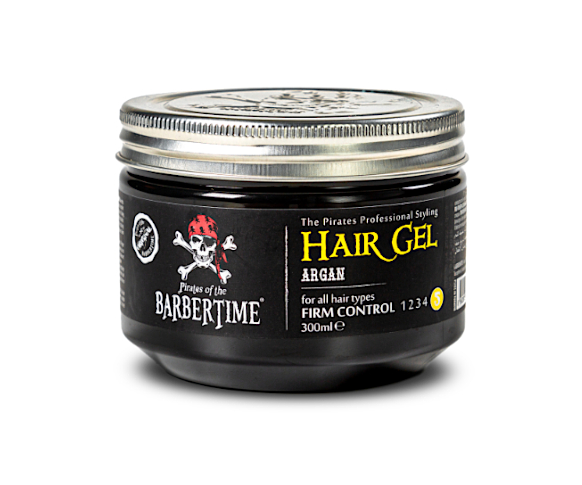 Gel na vlasy s arganovým olejem s maximální fixací Barbertime Hair Gel Argan - 300 ml - Pirates of the Barbertime + dárek zdarma