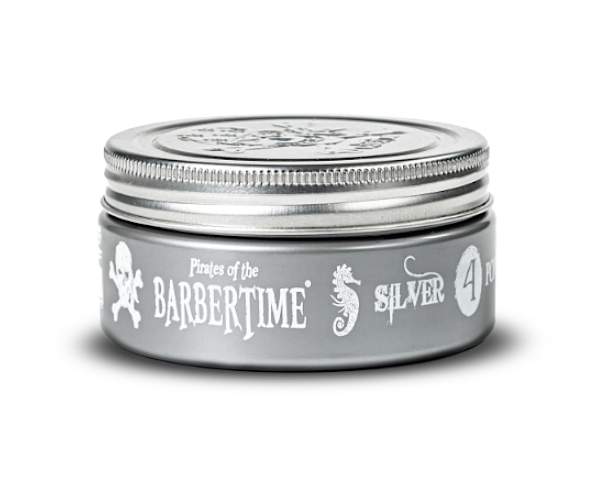 Pomáda na vlasy s velmi silnou fixací a leskem Barbertime Silver Pomade No. 4 - 150 ml - Pirates of the Barbertime + dárek zdarma