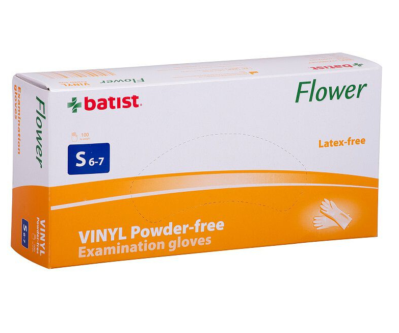 Vinylové rukavice pro kadeřníky Batist 100 ks - S (6-7) (1323806385) + DÁREK ZDARMA