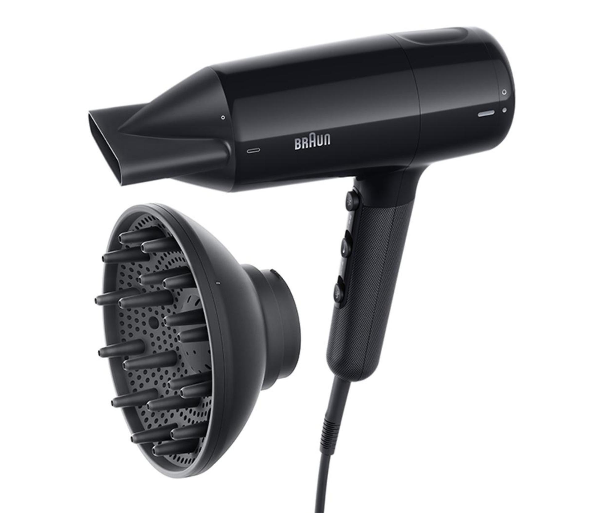 Fén na vlasy s ionizací Braun HD225 - 2200 W, černý + dárek zdarma