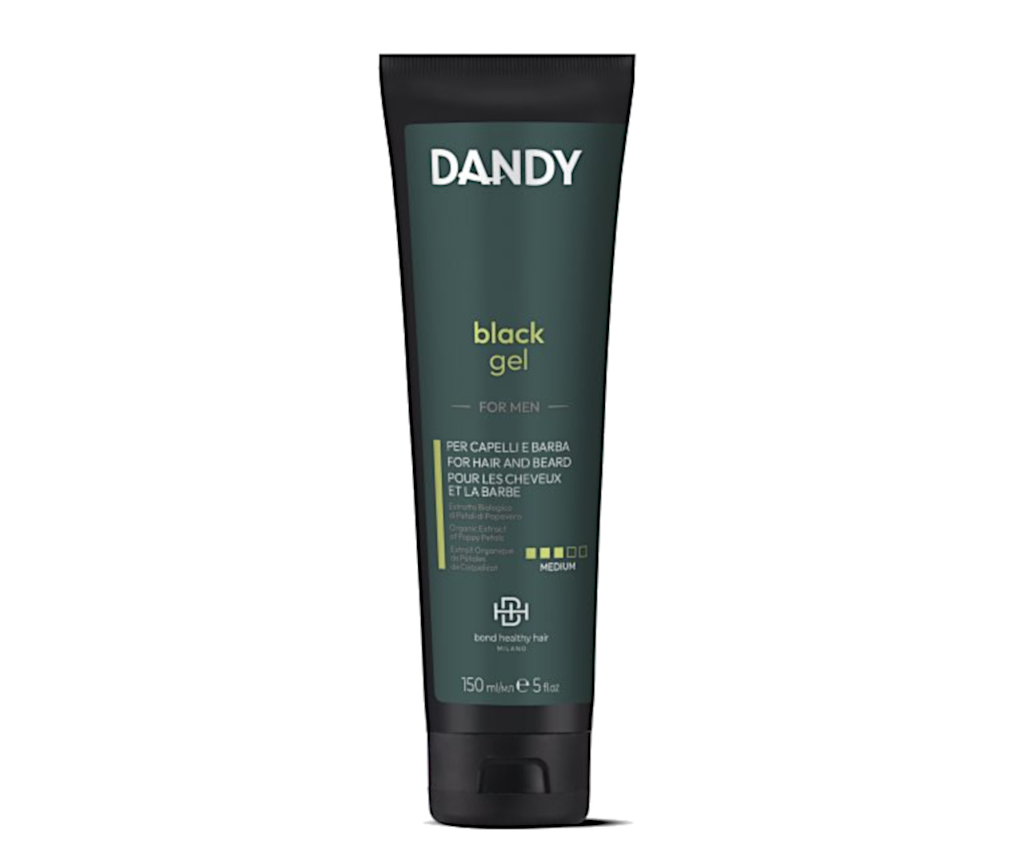 Gel k dotónování nebo dobarvení šedých vlasů a vousů Dandy Beard  a  Hair Black Gel For Men - 150 ml (101844) + dárek zdarma