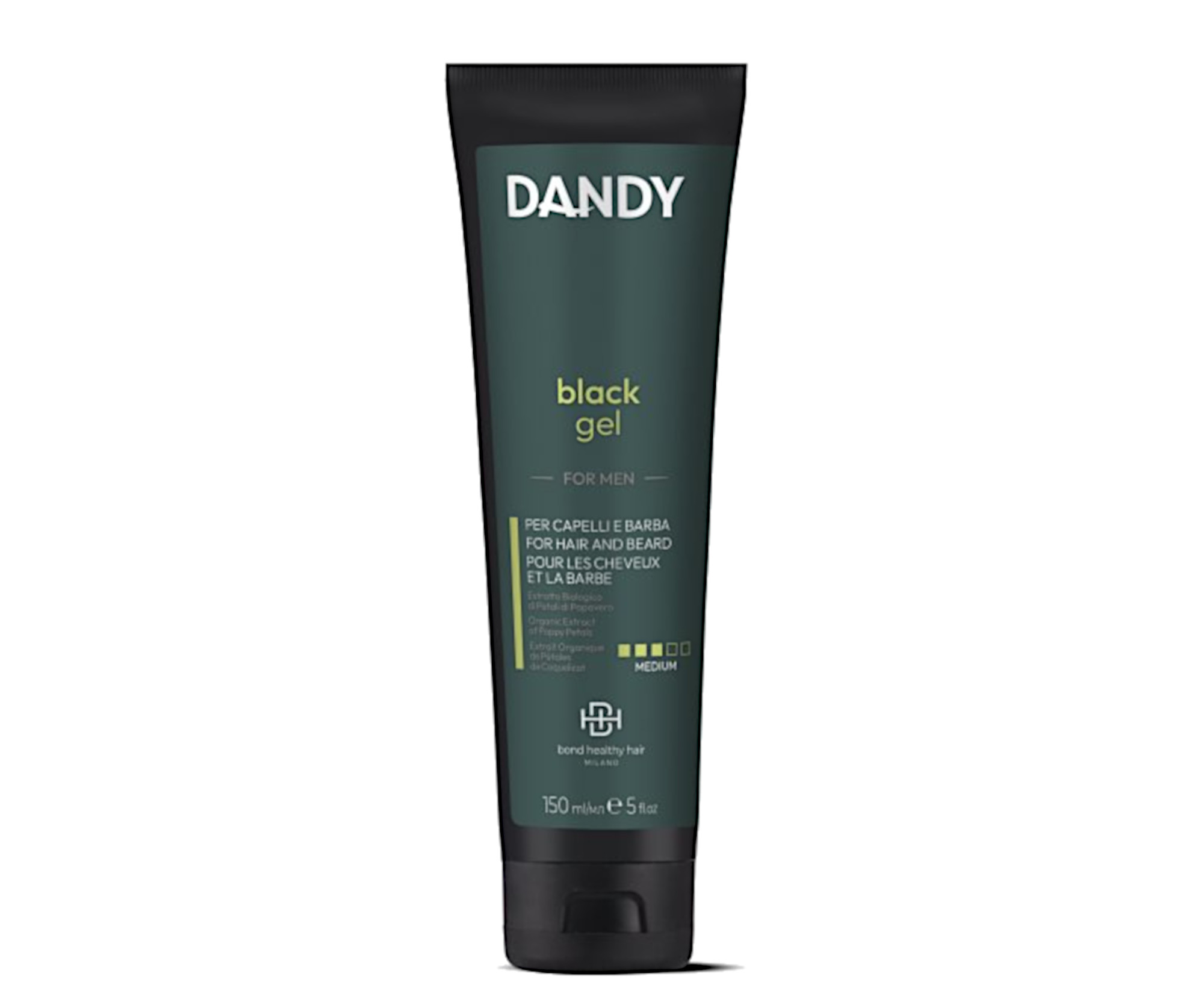 Gel k dotónování nebo dobarvení šedých vlasů a vousů Dandy Beard a Hair Black Gel For Men - 150 ml (101844) + dárek zdarma