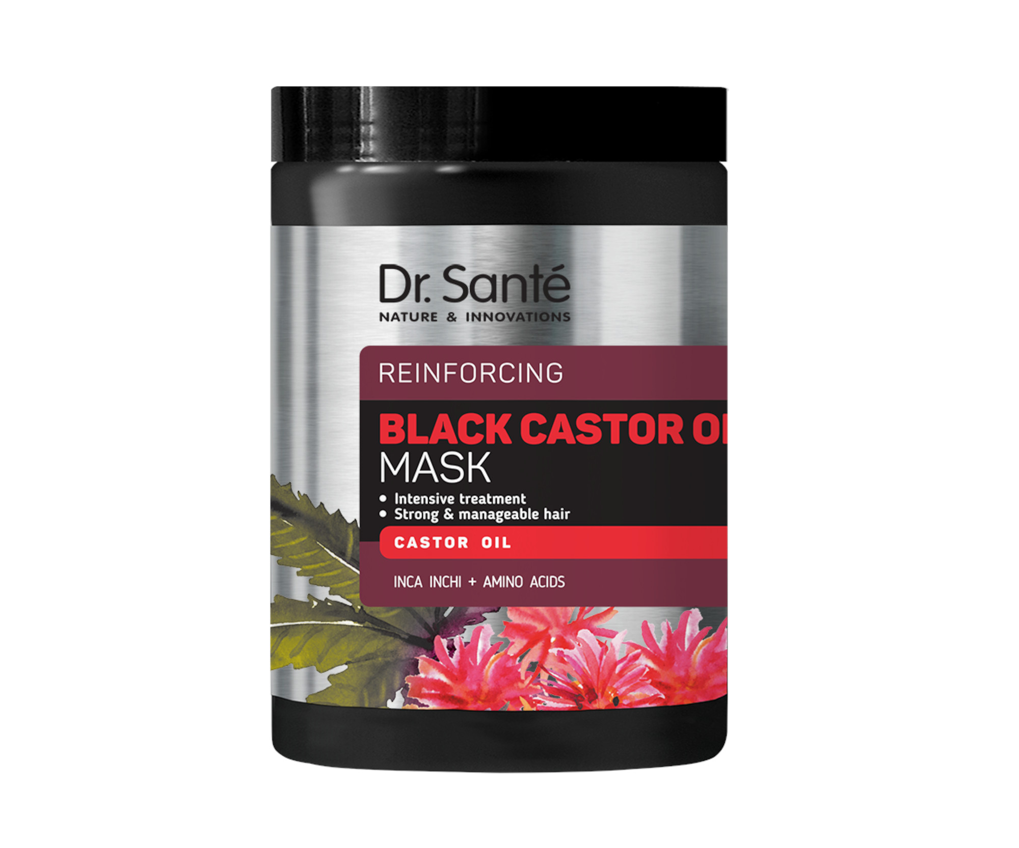 Maska pro obnovu struktury vlasů Dr. Santé Reinforcing Black Castor Oil Mask - 1000 ml + dárek zdarma