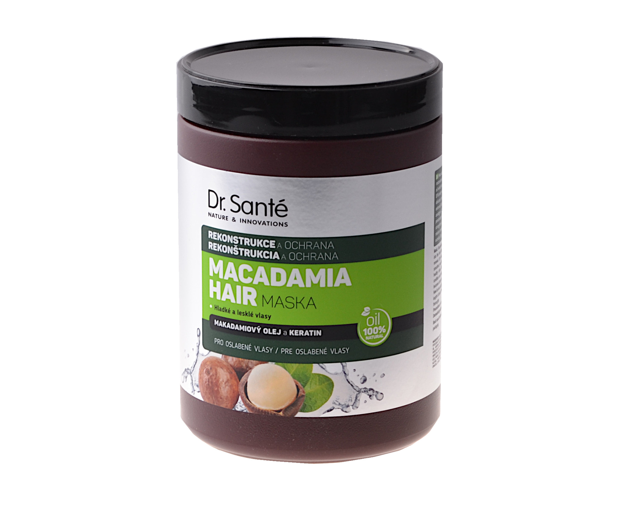 Maska pro rekonstrukci poškozených vlasů Dr. Santé Macadamia - 1000 ml (E5209) + dárek zdarma