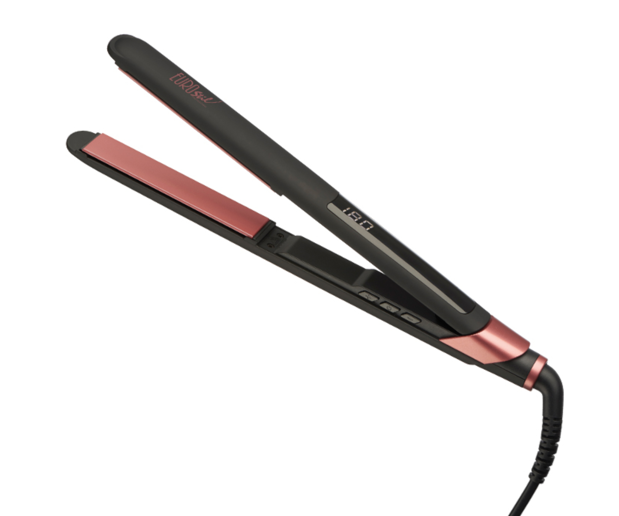 Profesionální žehlička na vlasy Eurostil Profesional Advance Pink 06139/70 - černo-růžová + dárek zdarma