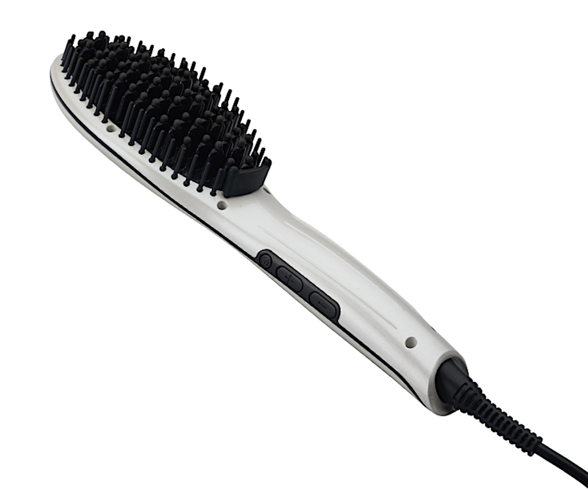 Profesionální žehlící kartáč Eurostil Profesional Hair Brush Straightener Easy Styler 04583 - bílý + dárek zdarma