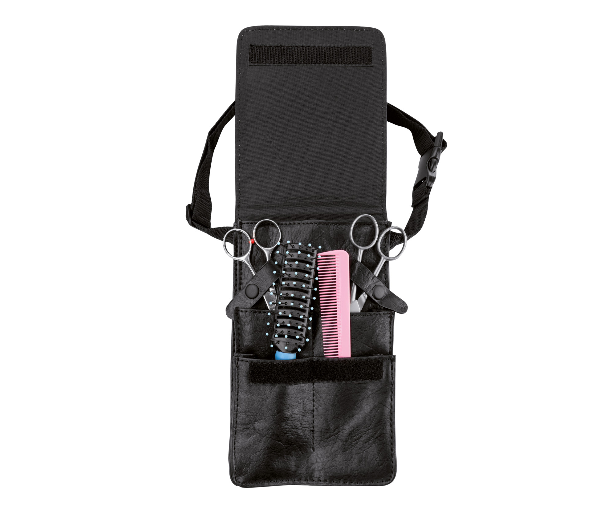 Kadeřnická kapsa na nůžky a ostatní pomůcky Eurostil Professional - černá (02513) + dárek zdarma