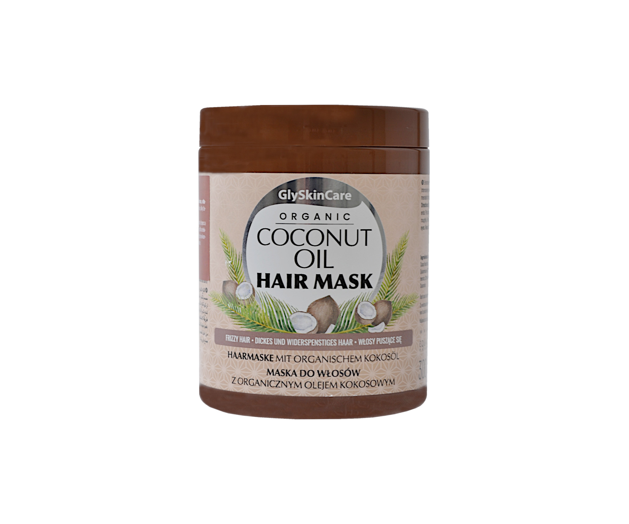Hydratační maska s kokosovým olejem GlySkinCare Organic Coconut Oil Hair Mask - 300 ml (WYR000270) + dárek zdarma