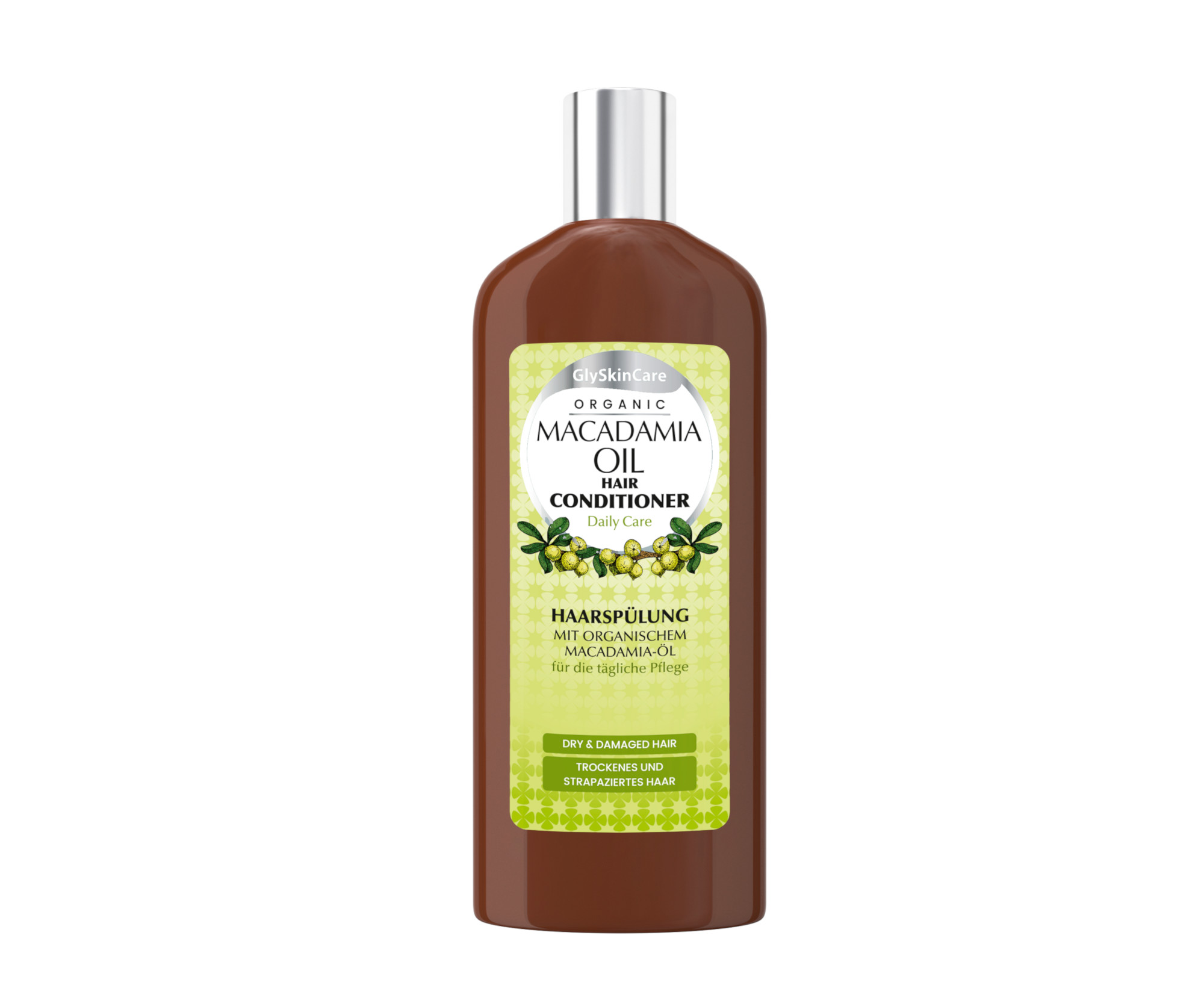 Kondicionér pro suché a poškozené vlasy GlySkinCare Organic Macadamia Oil Hair Conditioner - 250 ml (WYR000177)