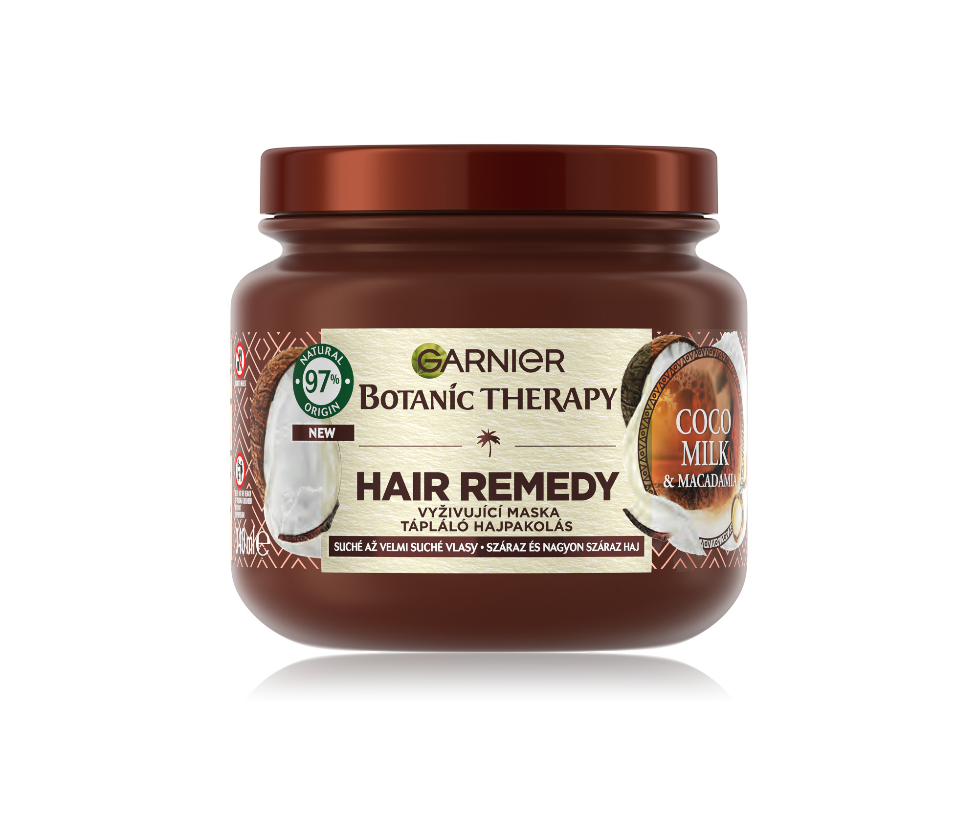 Vyživující maska pro suché vlasy Garnier Botanic Therapy Hair Remedy Coco Milk - 340 ml + dárek zdarma