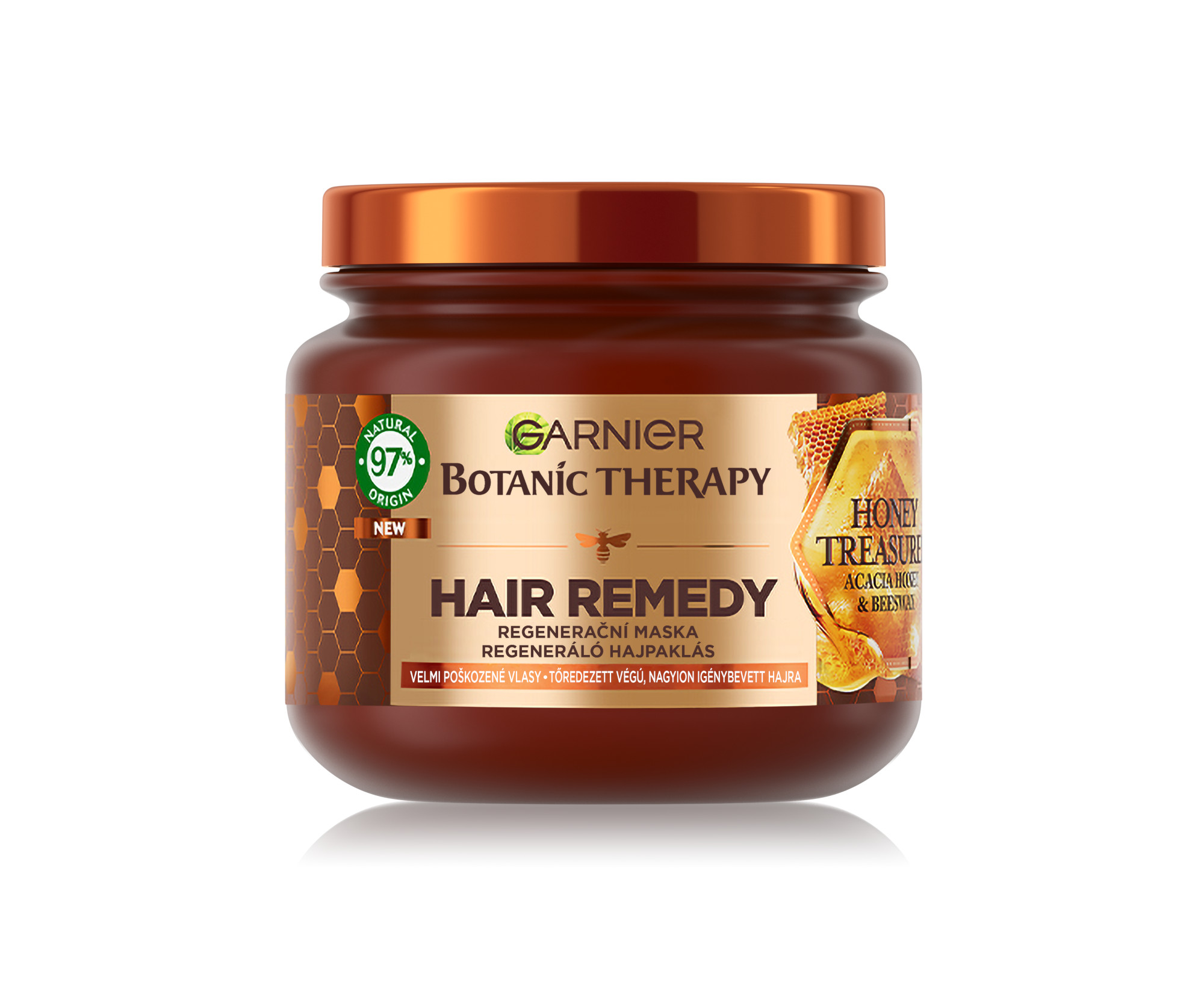 Maska pro velmi poškozené vlasy Garnier Botanic Therapy Hair Remedy Honey Treasures - 340 ml + dárek zdarma