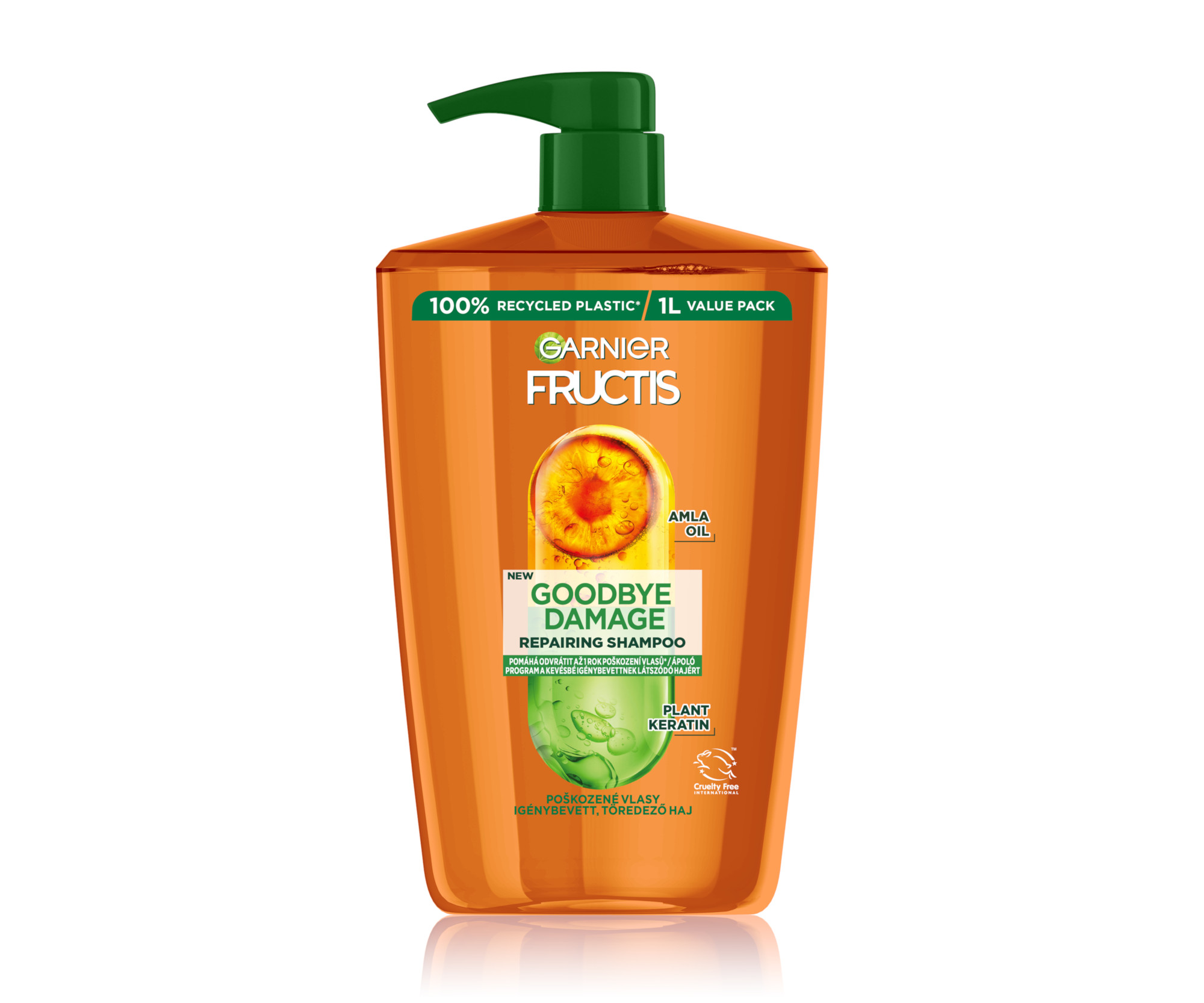 Šampon pro poškozené vlasy Garnier Fructis Goodbye Damage Repairing Shampoo - 1000 ml + dárek zdarma