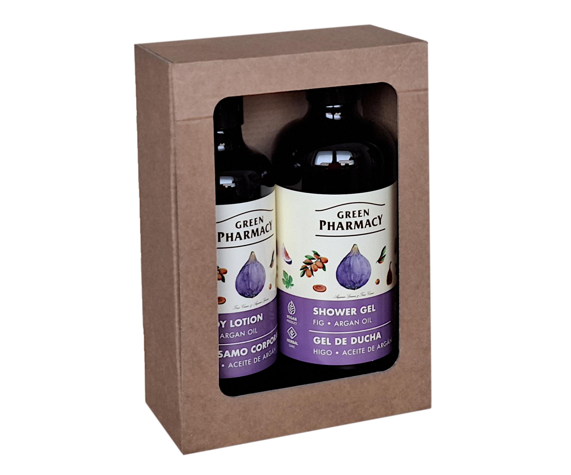 Dárková sada pro péči o tělo s fíky a arganovým olejem Green Pharmacy + dárek zdarma
