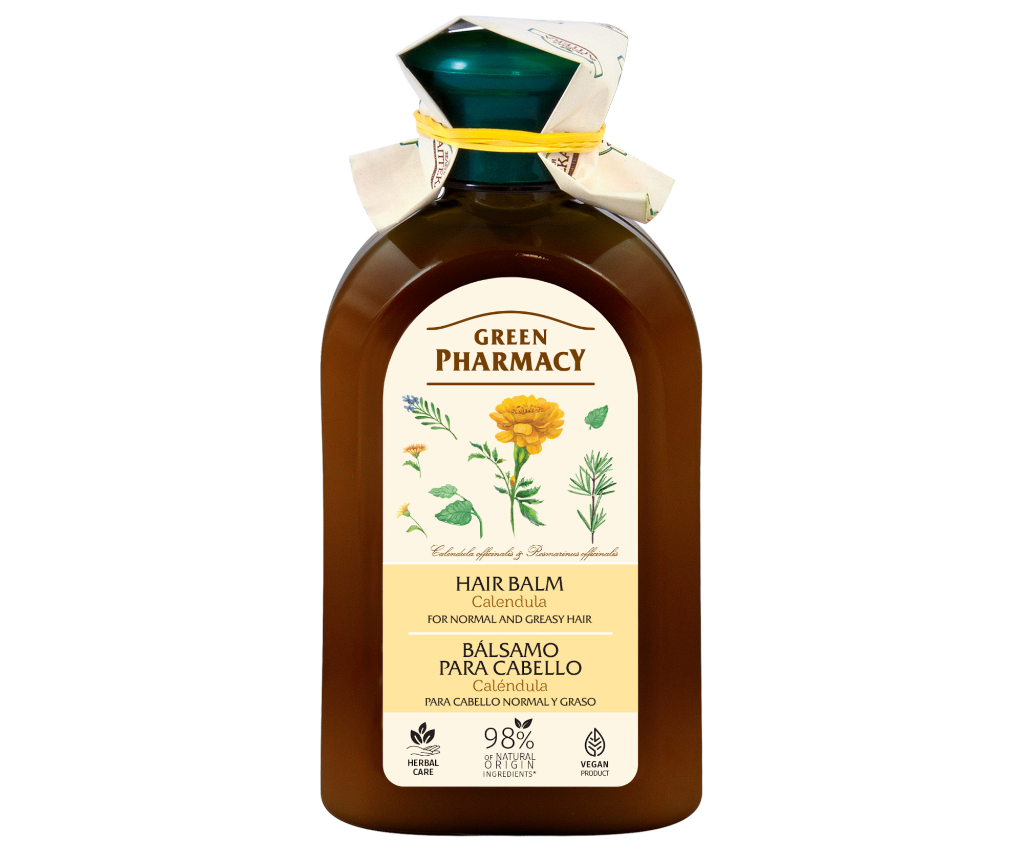Kondicionér pro normální a mastné vlasy s měsíčkem Green Pharmacy Hair Balm Calendula - 300 ml