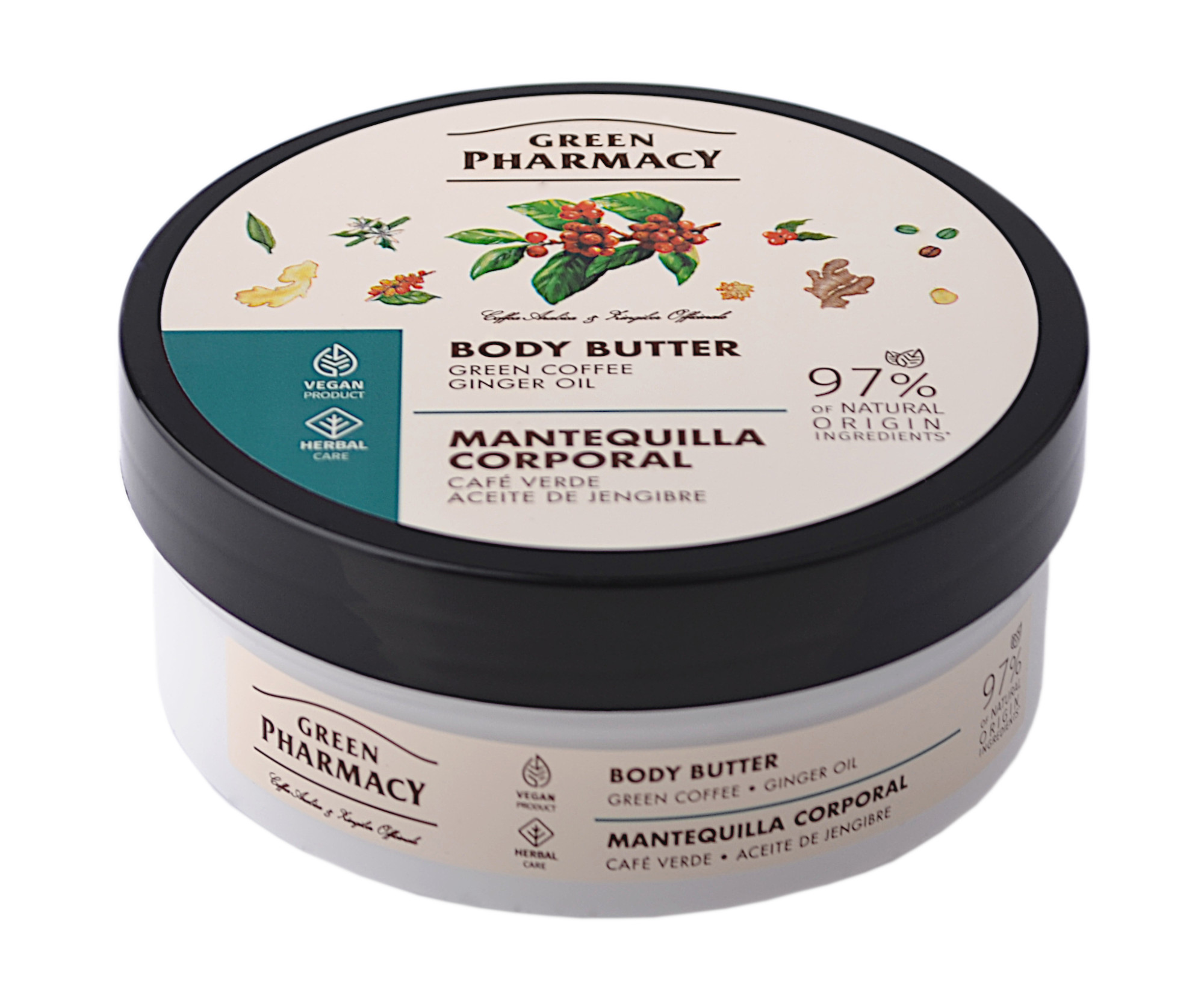 Tělové máslo se zelenou kávou a zázvorovým olejem Green Pharmacy Body Butter - 200 ml