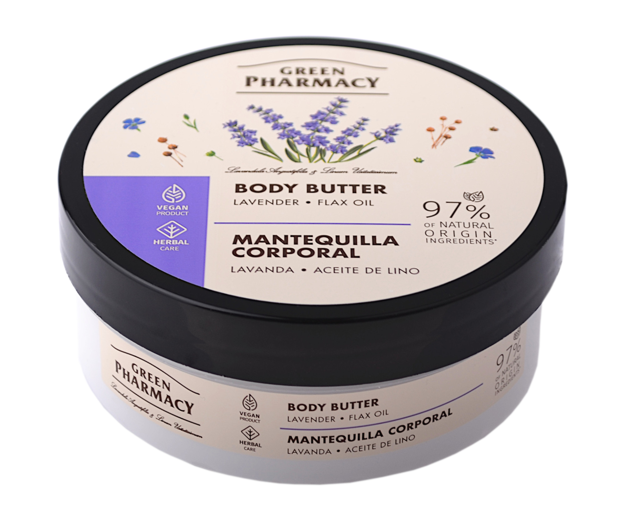 Tělové máslo s levandulí a lněným olejem Green Pharmacy Body Butter - 200 ml