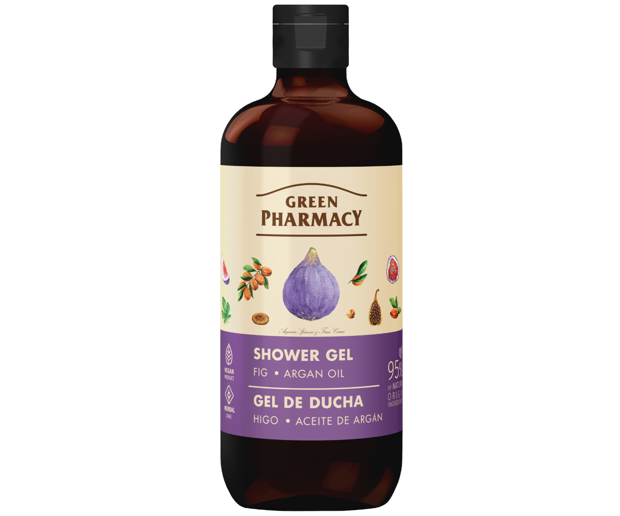 Sprchový gel s fíky a arganovým olejem Green Pharmacy Shower Gel - 500 ml