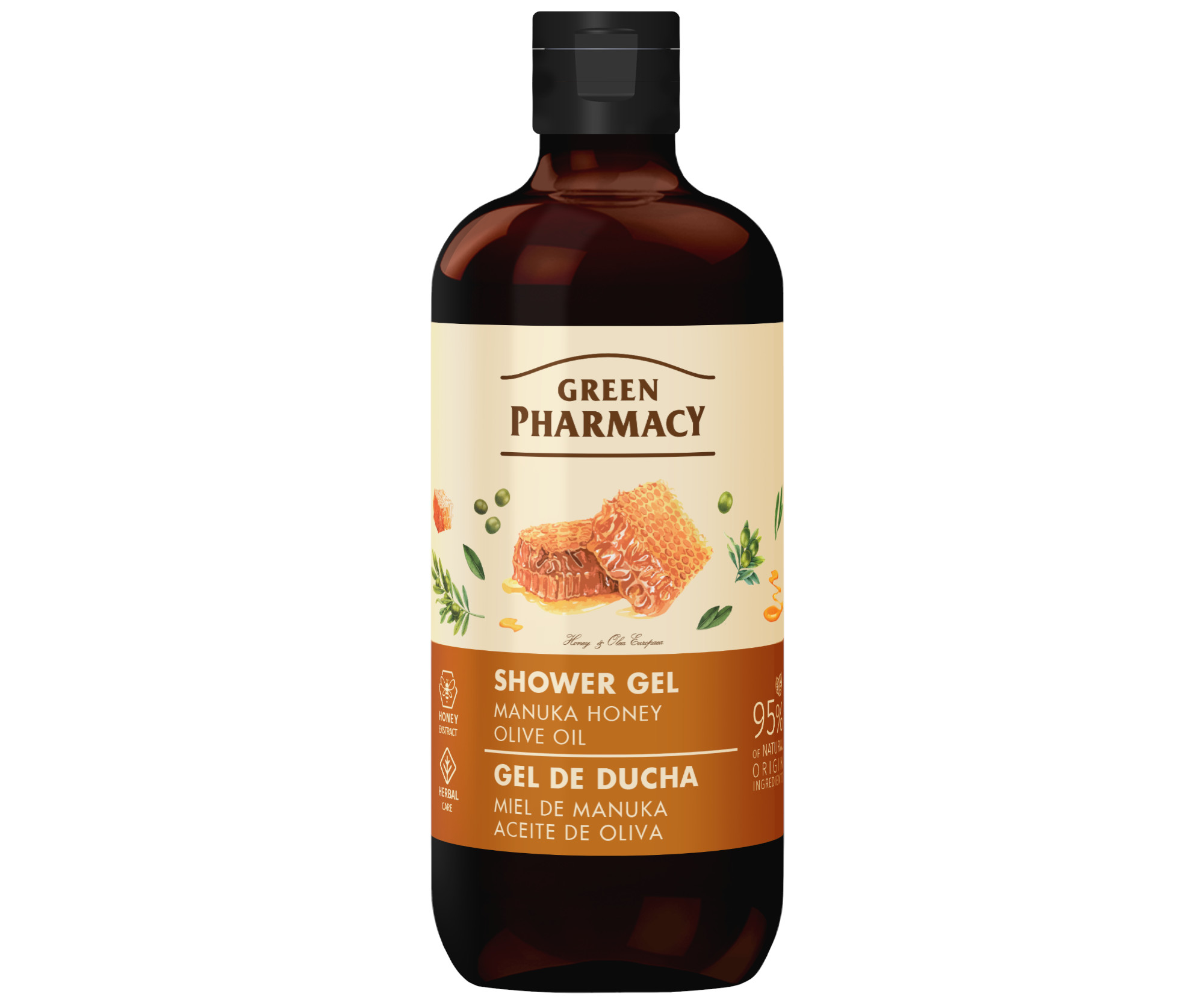 Sprchový gel s manukovým medem a olivovým olejem Green Pharmacy Shower Gel - 500 ml