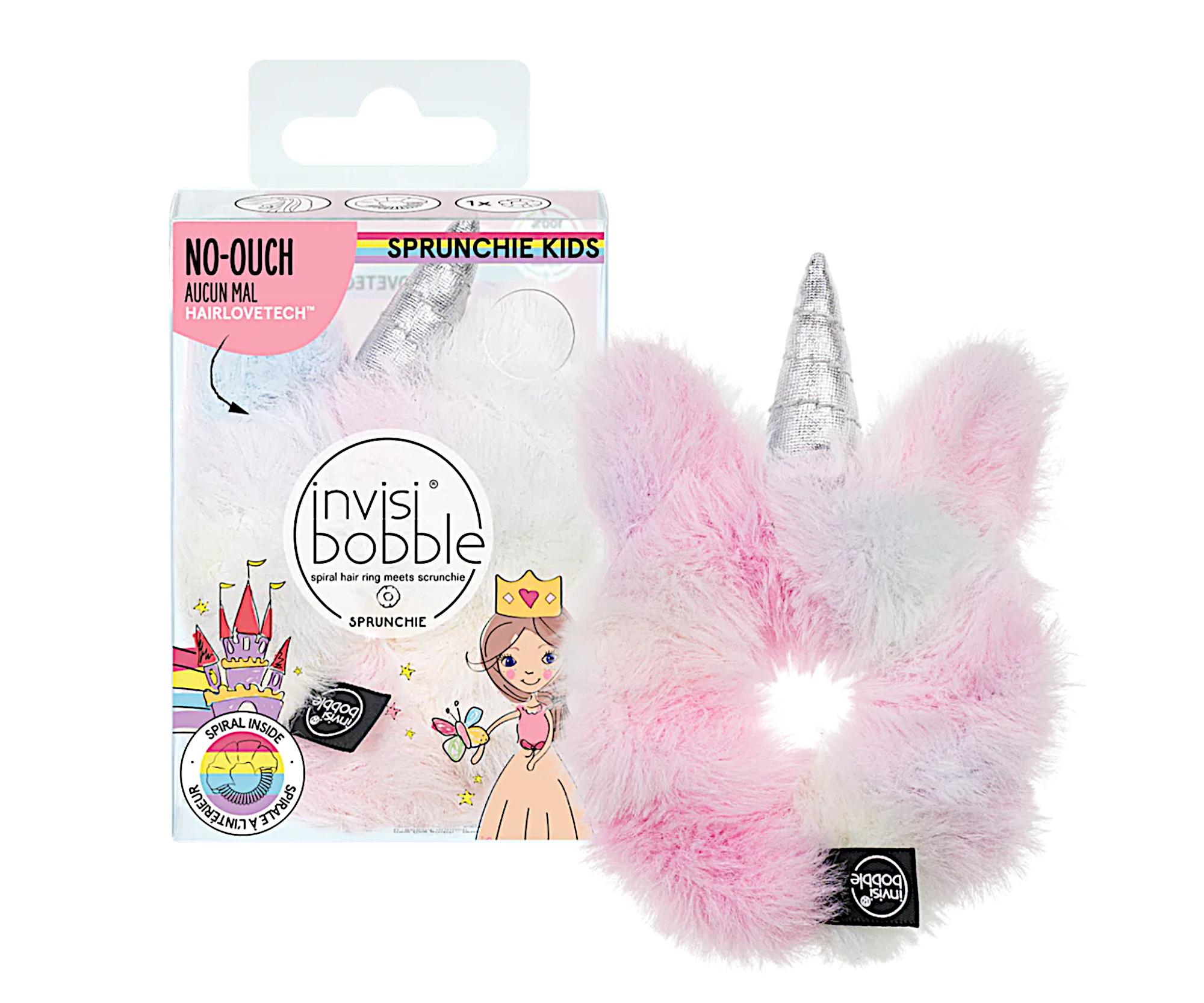 Dětská ozdobná spirálová gumička Invisibobble Kids Sprunchie Unicorn - růžová (IB-SPPLKIDS-PA-1-103)