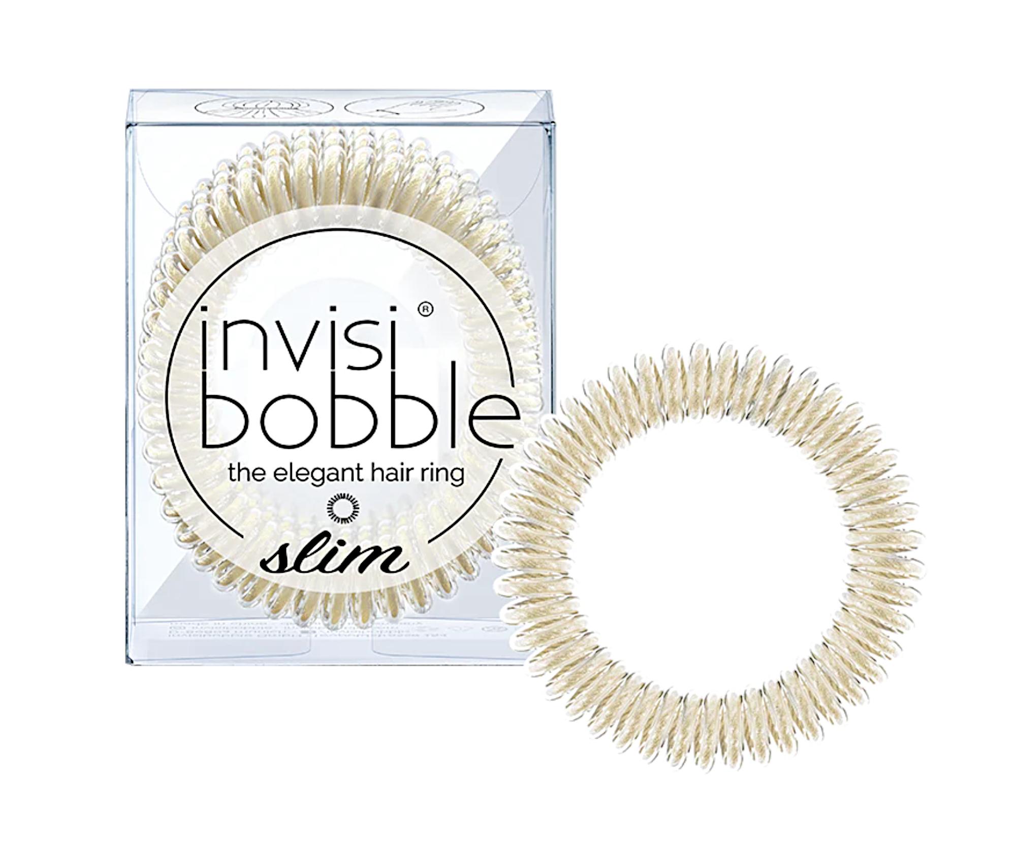 Tenká spirálová gumička do vlasů Invisibobble Slim Stay Gold - zlatá, 3 ks (IB-SL-PC10005-2)