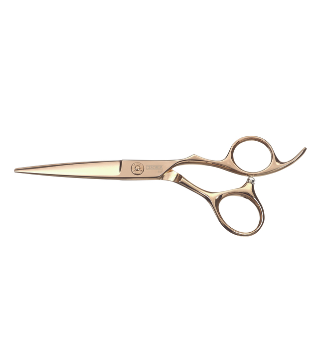 Kadeřnické nůžky Sibel Cisoria RGOE550 5,5" - zlaté (7078055) + dárek zdarma