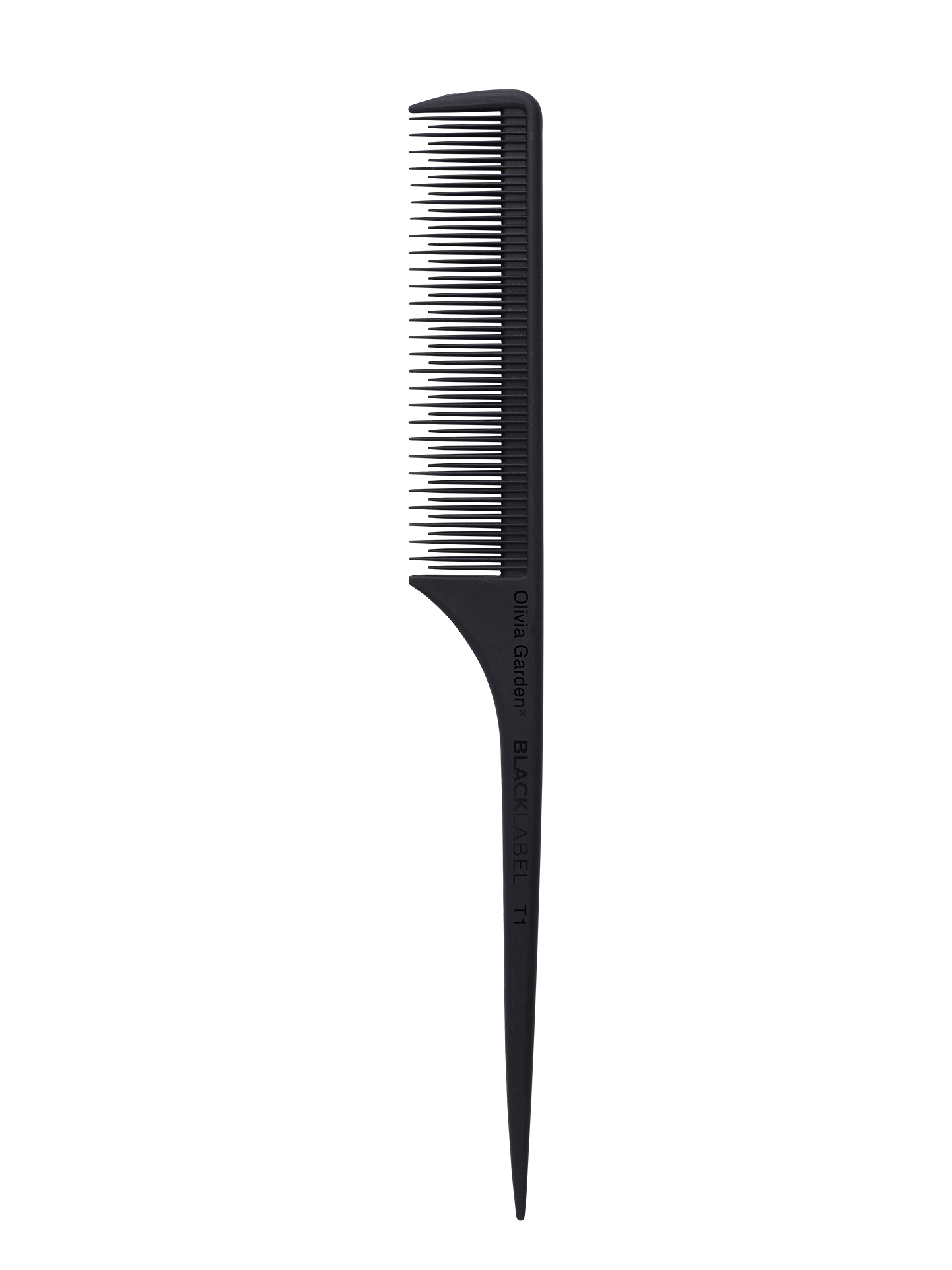 Karbonový hřeben na vlasy Olivia Garden Black Label Comb T1 - 23 cm (BLCT1) + dárek zdarma