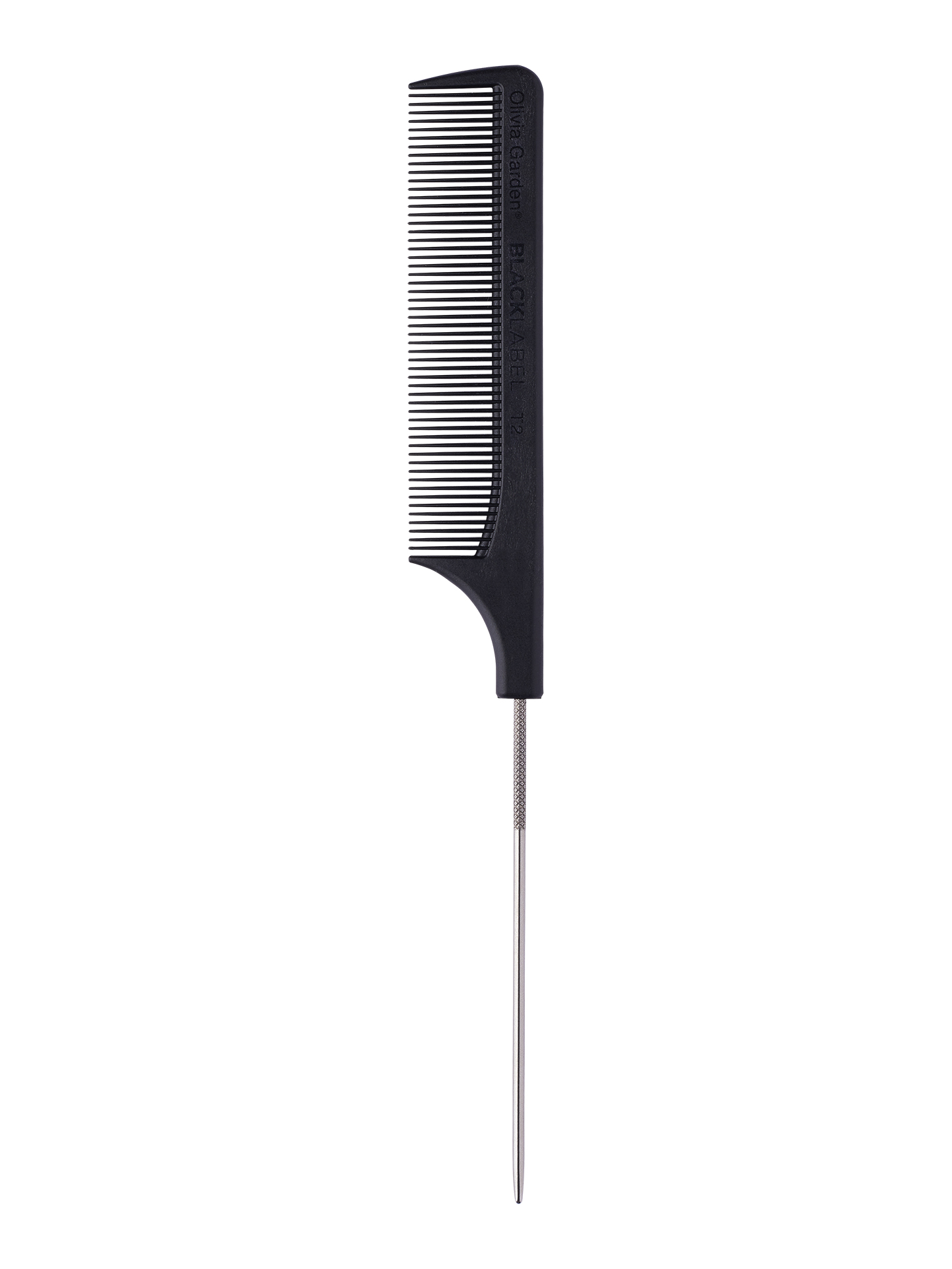 Karbonový hřeben na vlasy Olivia Garden Black Label Comb T2 - 23 cm (BLCT2) + dárek zdarma