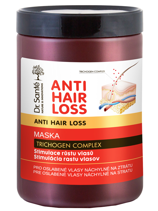Maska pro podporu růstu vlasů Dr. Santé Anti Hair Loss - 1000 ml + dárek zdarma