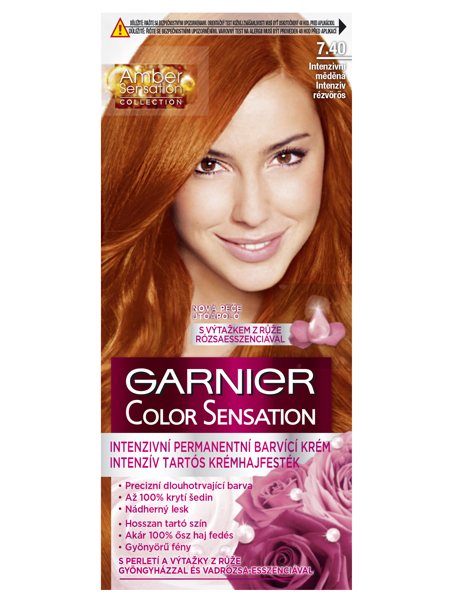 Permanentní barva Garnier Color Sensation 7.40 intenzivní měděná + dárek zdarma