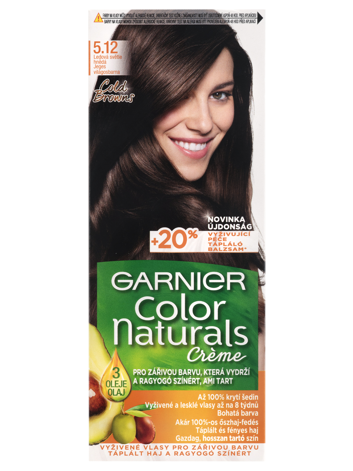 Permanentní barva Garnier Color Naturals 5.12 ledová světle hnědá + dárek zdarma