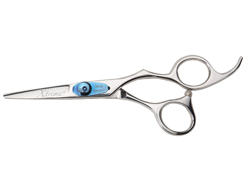 Kadeřnické nůžky Olivia Garden Xtreme Shear 5,0" - stříbrné (XT500) + dárek zdarma