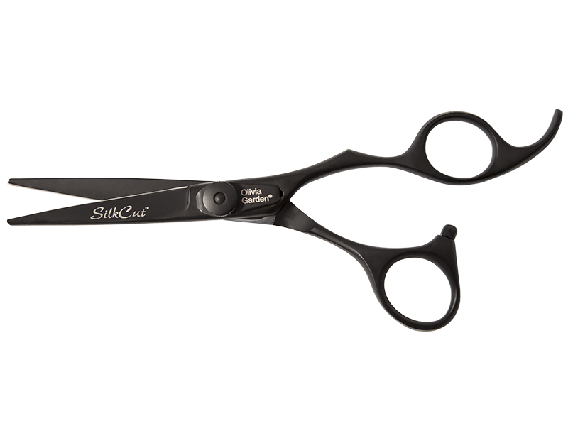 Kadeřnické nůžky Olivia Garden SilkCut Shear 5,75" Matt Black Edition - matně černé (5.75BL) + dárek zdarma