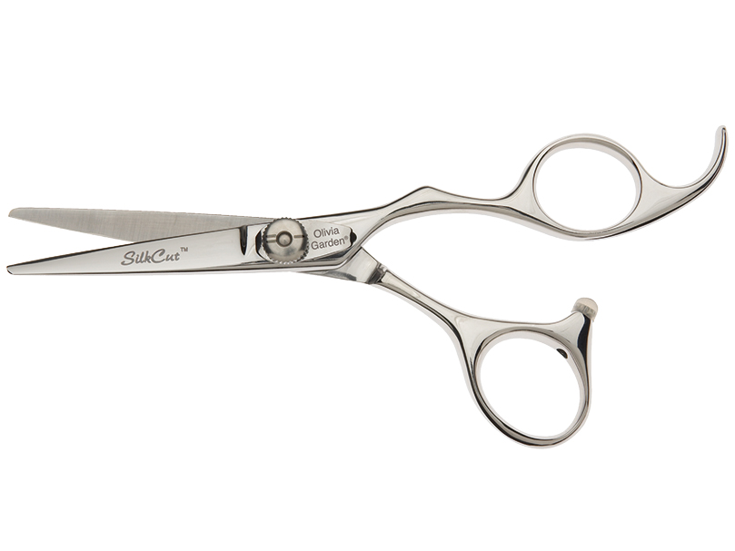 Kadeřnické nůžky Olivia Garden SilkCut® Shear 5,0" - stříbrné (5.0) + DÁREK ZDARMA