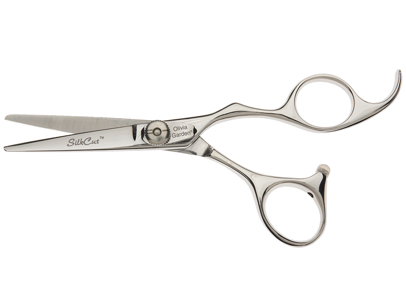 Kadeřnické nůžky Olivia Garden SilkCut Shear 5,0" - stříbrné (5.0) + dárek zdarma